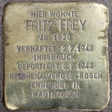 Stolperstein en memoria de Fritz Frey