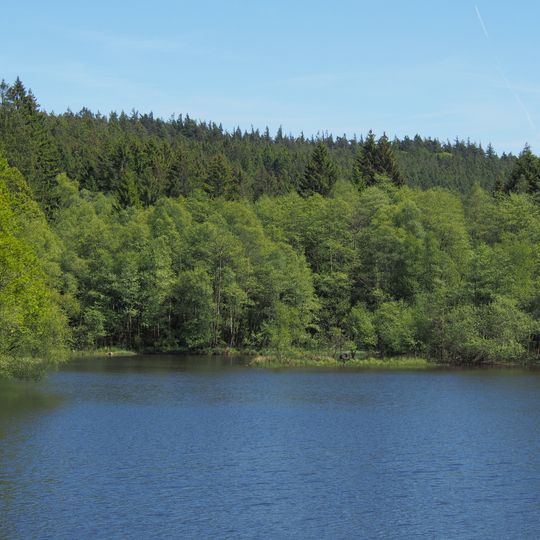 NSG Dreilaegerbach mit Vorbecken und Steinbach