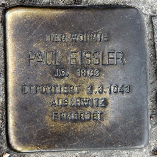 Stolperstein en memoria de Paul Eissler