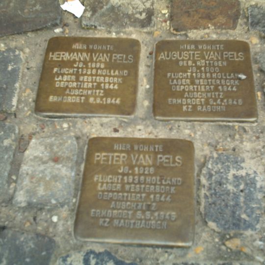 Stolperstein à la mémoire de Hermann van Pels