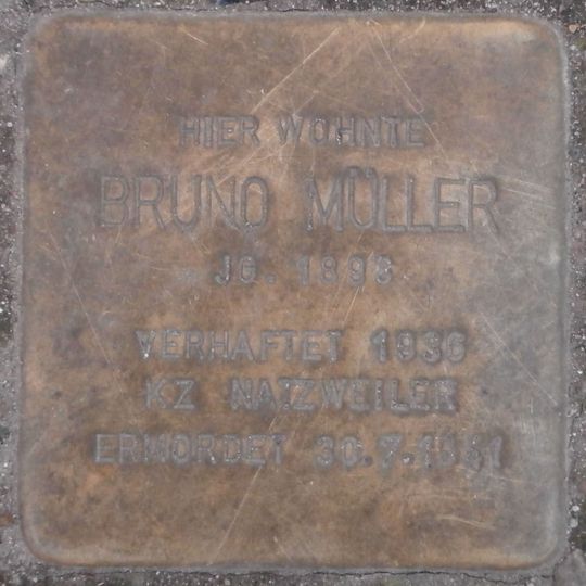 Stolperstein en memoria de Bruno Müller