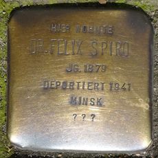 Stolperstein dedicated to Felix Spiro