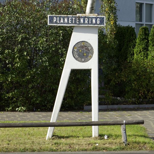 Straßenschilder „Planetenring“