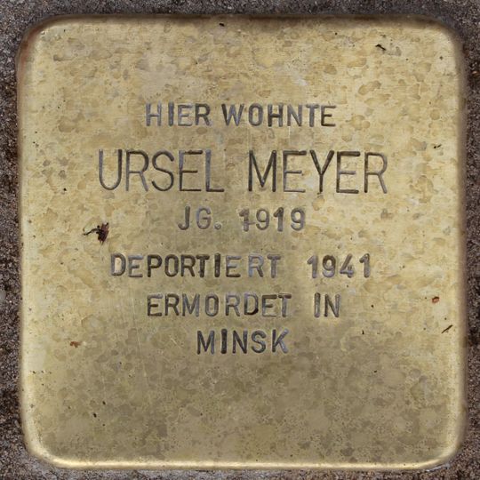 Stolperstein dedicated to Ursel Meyer