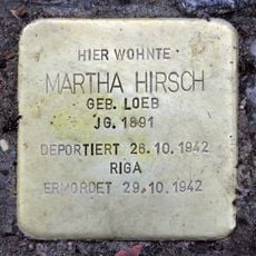 Stolperstein dedicated to Martha Hirsch