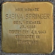 Stolperstein dedicated to Sabina Springer