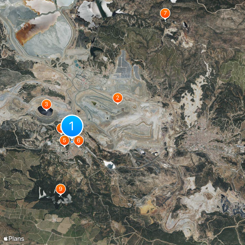 Minas de Riotinto Kaart