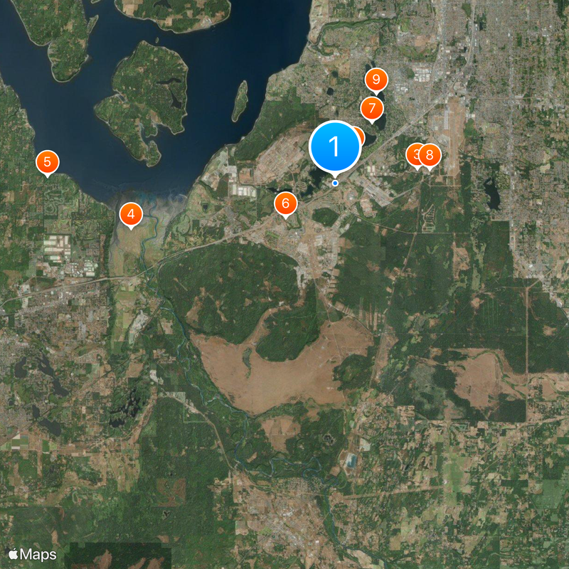 Joint Base Lewis-McChord Map
