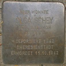 Stolperstein en memoria de Olga Schey