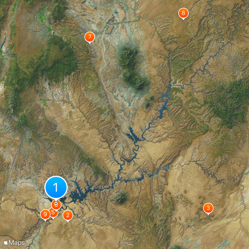 Glen Canyon National Recreation Area Mappa