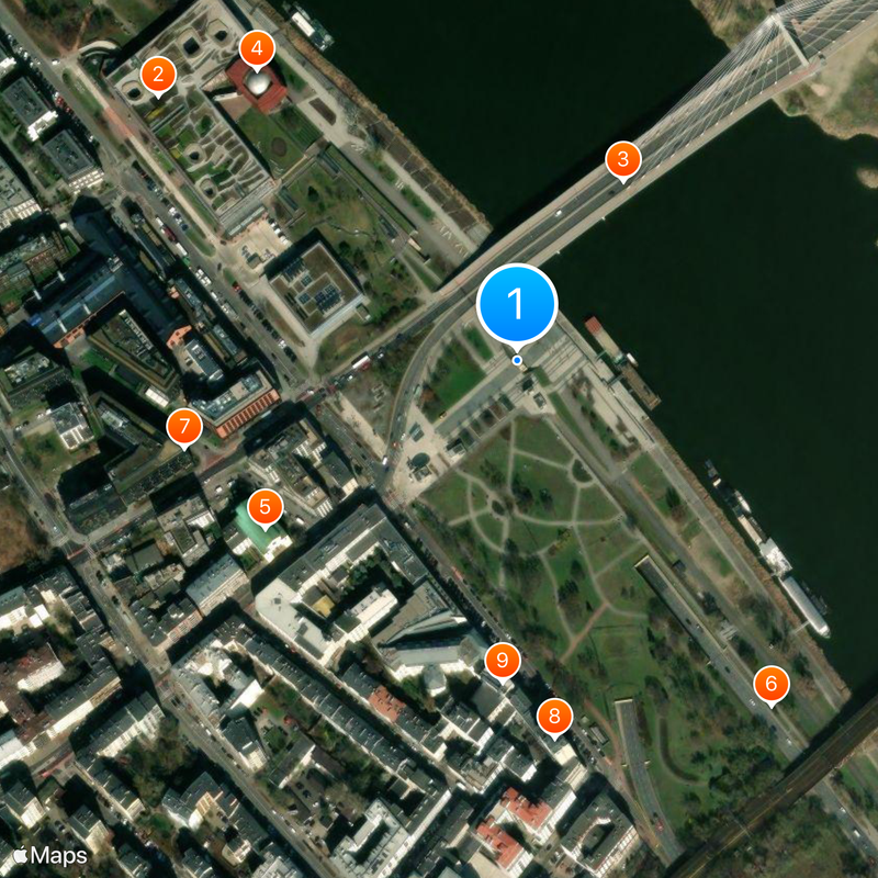 Syrenka Monument in Powiśle Map