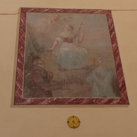 Catholic church building, mural, Work of art