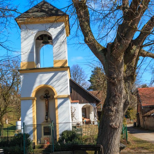 Bell tower with cross in Kozodry