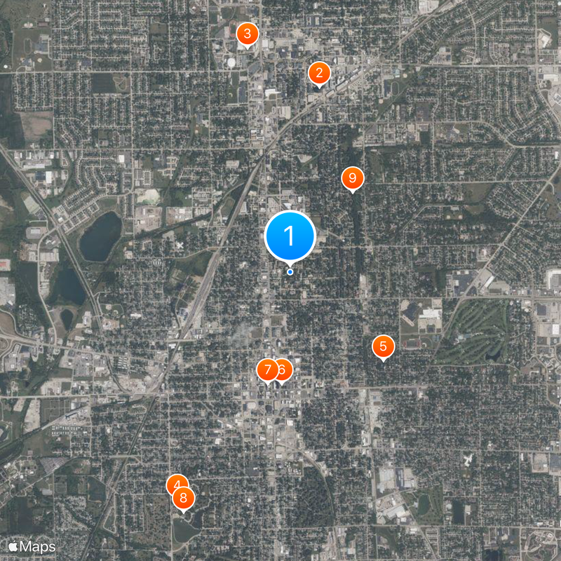 Illinois Wesleyan University Map
