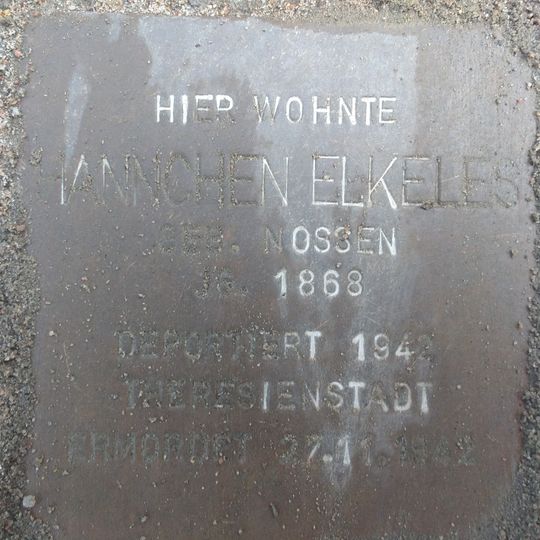 Stolperstein en memoria de Hannchen Elkeles