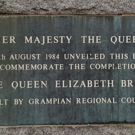 Commemorative plaque to The Queen Elizabeth Bridge, Aberdeen