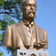 Statue of Tomáš Garrigue Masaryk in the Park Republiky in Chrudim