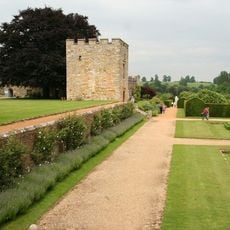 South central entrance tower to Penshurst Place and wall abutting to east