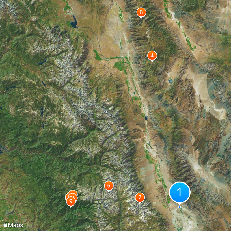 Owens River Mapa