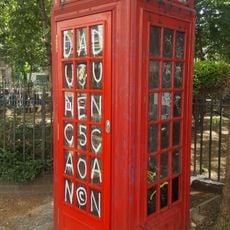 K2 Telephone Kiosk On Traffic Island At Junction With Columbia Road