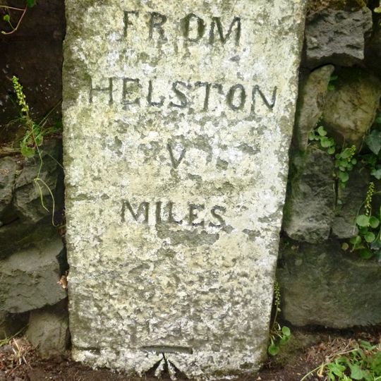 Milestone, Tregellas, N of Trewellah Cottage