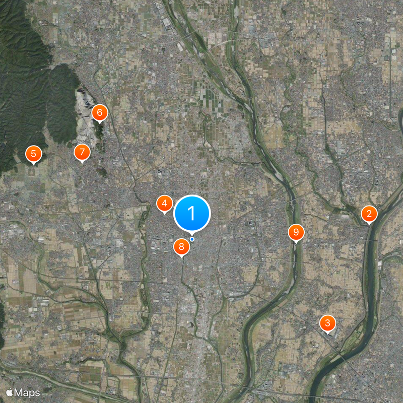 Castillo Ōgaki Mapa