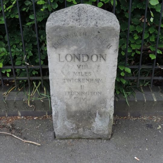 Milestone, Twickenham Road; Isleworth, by West Middlesex Hospital, opp. Teesdale Gardens