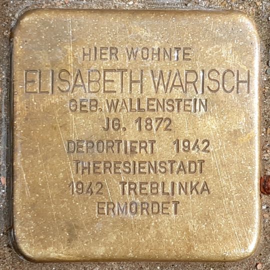 Stolperstein à la mémoire d’Elisabeth Warisch