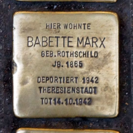 Stolperstein en memoria de Max Rothschild