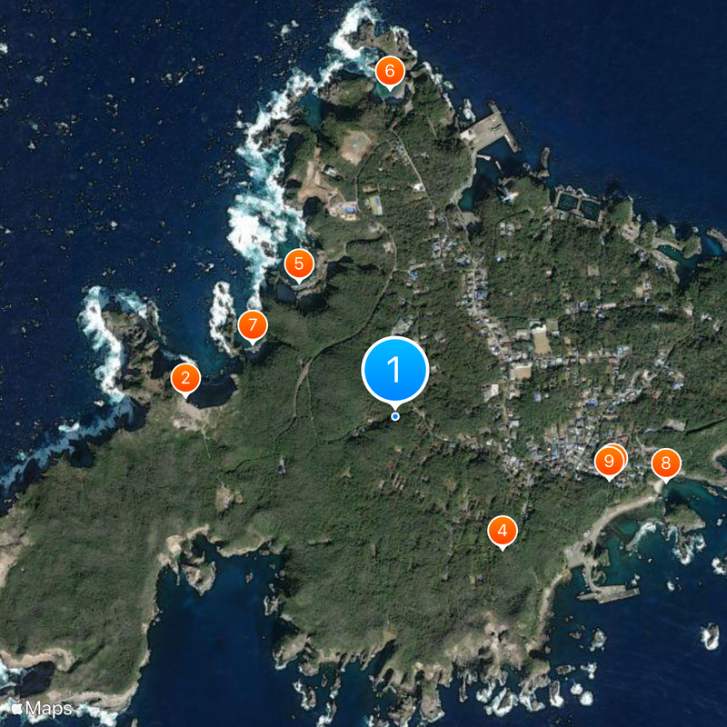 Shikine-jima Map
