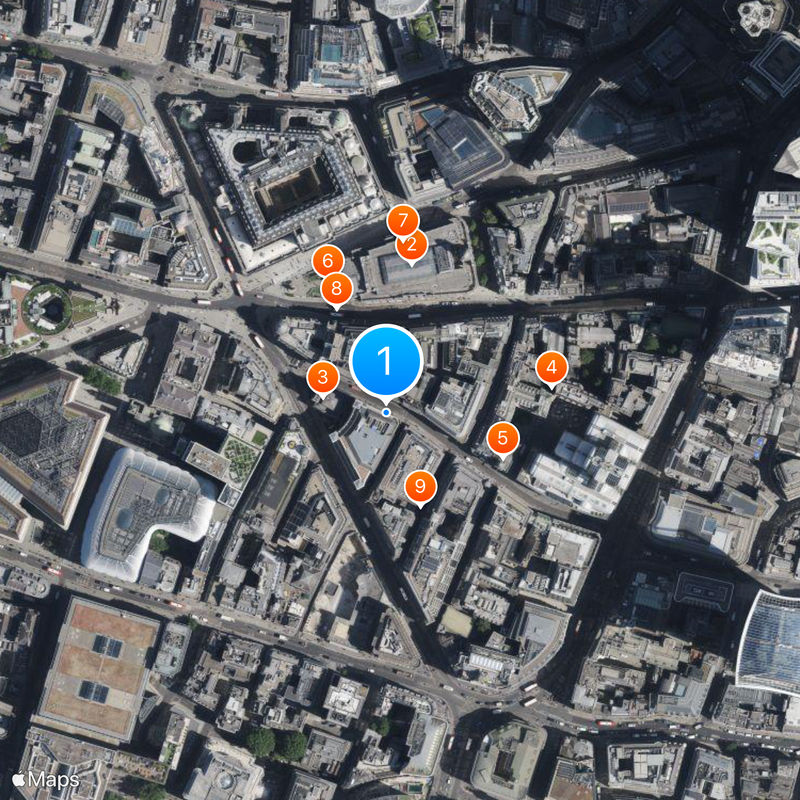 Lloyd's Coffee House Map