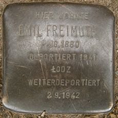 Stolperstein dedicated to Emil Freimuth