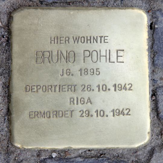 Stolperstein en memoria de Bruno Pohle