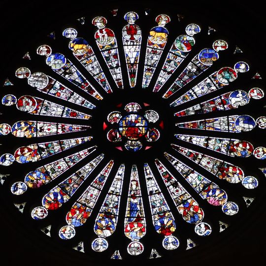 South rose window of Angers Cathedral
