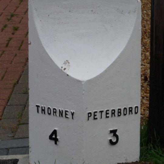 Milepost, Peterborough Road, by No. 54