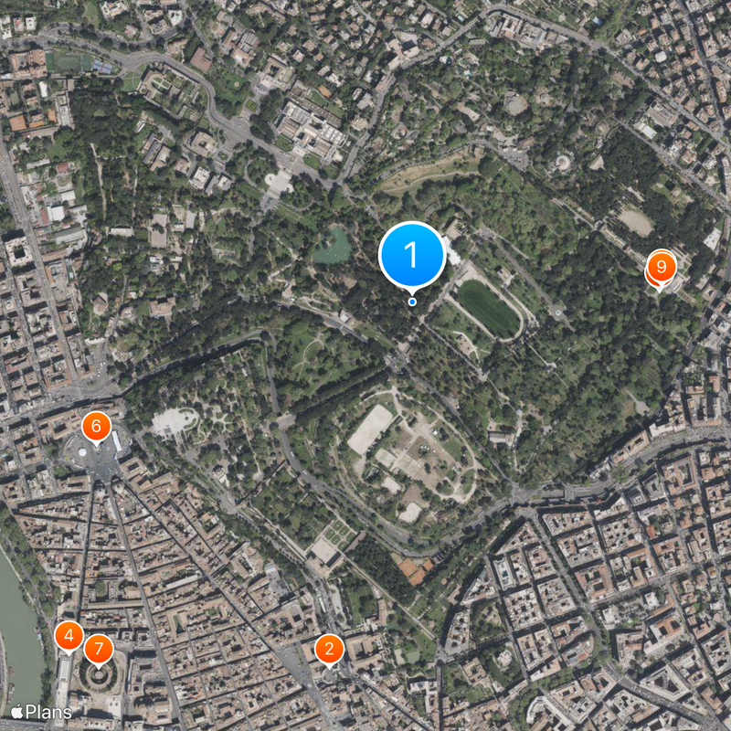 Villa Borghese Mapa