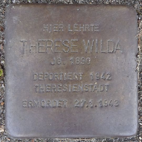 Stolperstein em memória de Therese Wilda