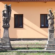 Statues of Saint John of Nepomuk and Saint Florian in Sentice