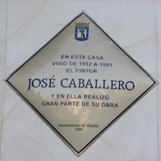 Commemorative plaque to José Caballero