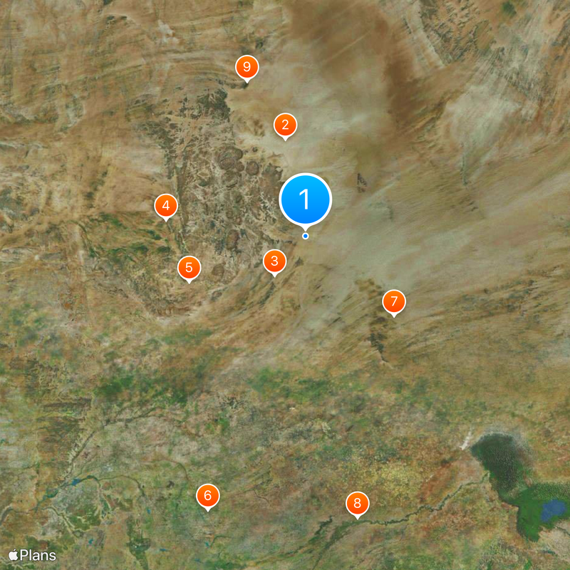 Acacia van Ténéré Kaart