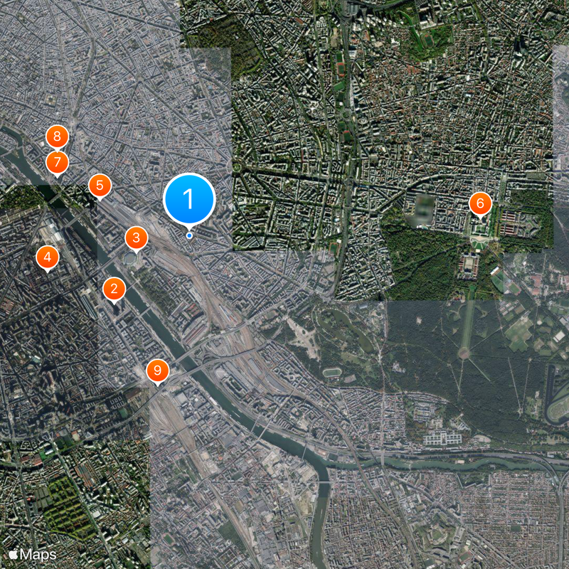 12e arrondissement van Parijs Kaart