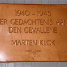 Plaquette in Station Nijkerk