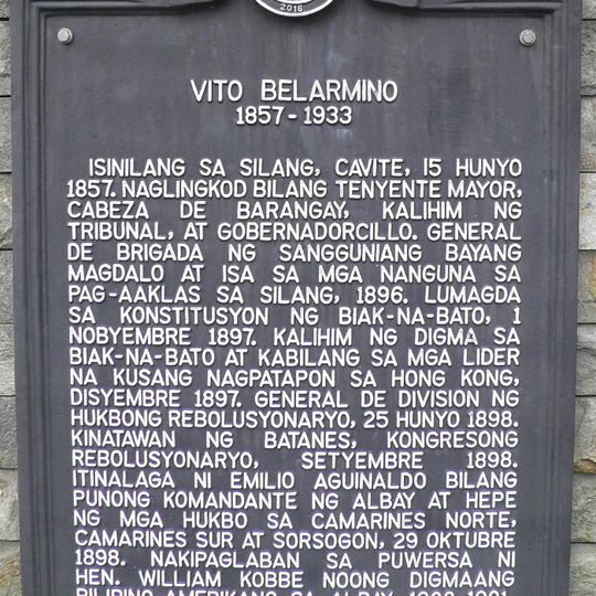 Vito Belarmino historical marker