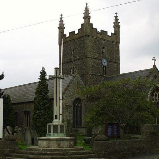 Olveston War Memorial With Associated Steps And Flanking Dwarf Walls