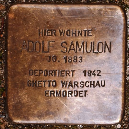Stolperstein en memoria de Adolf Samulon