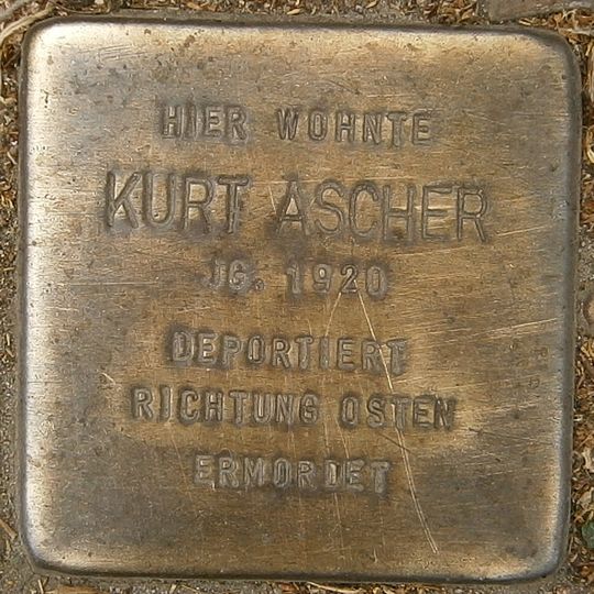 Stolperstein für Kurt Ascher