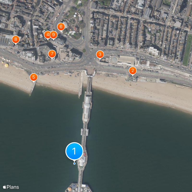 Brighton Palace Pier Karte