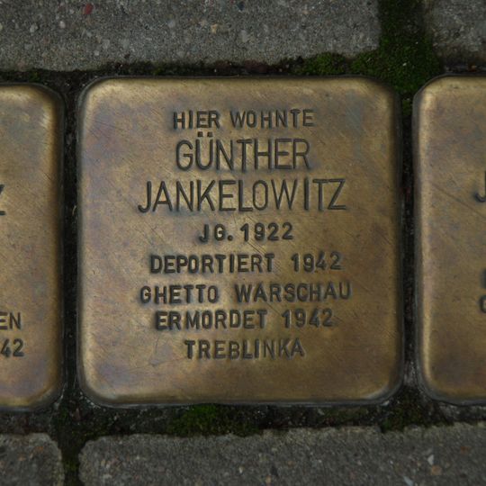 Stolperstein à la mémoire de Günther Jankelowitz