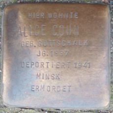 Stolperstein dedicated to Alice Cohn