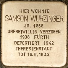 Stolperstein dedicated to Samson Wurzinger